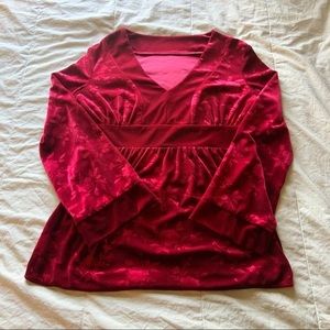 Red Bell Sleeve Top